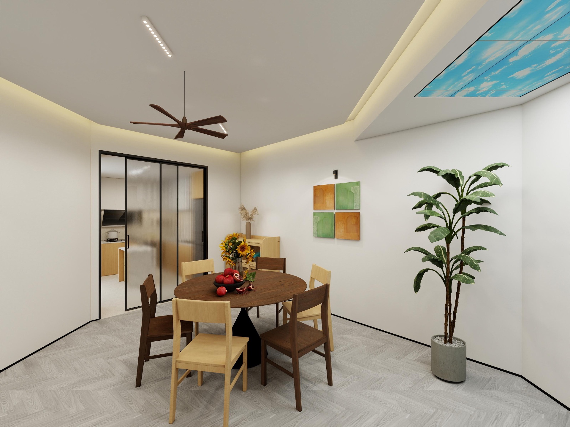 Dining — sideboard & gallery wall