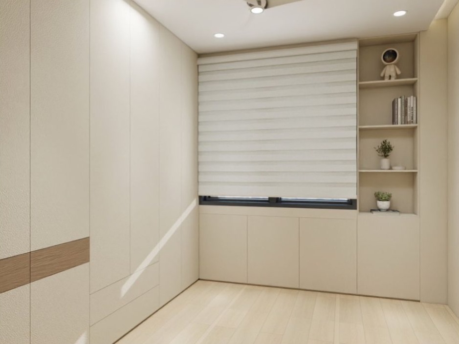 Second bedroom — built-in storage