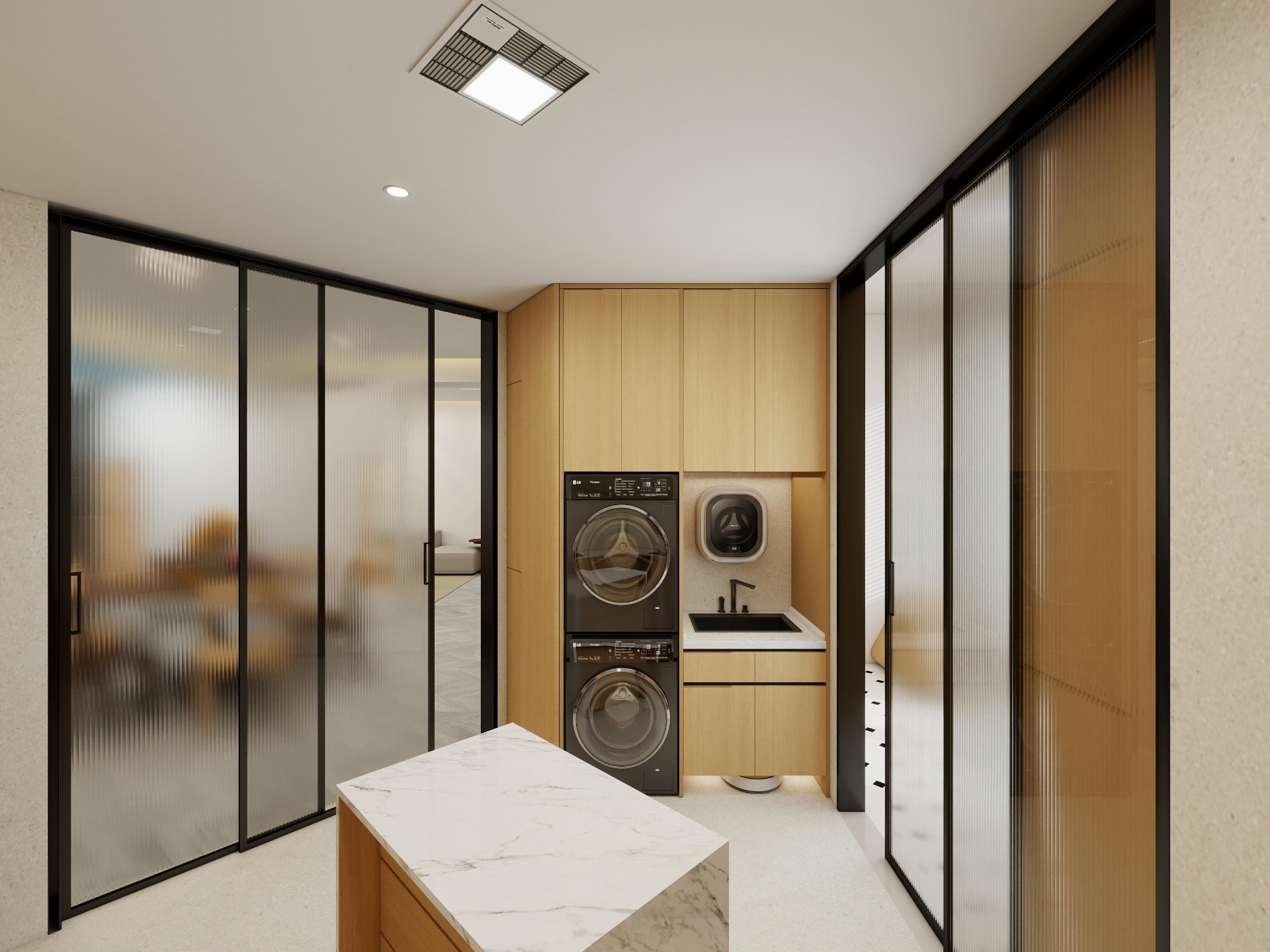 Service yard — laundry & utility