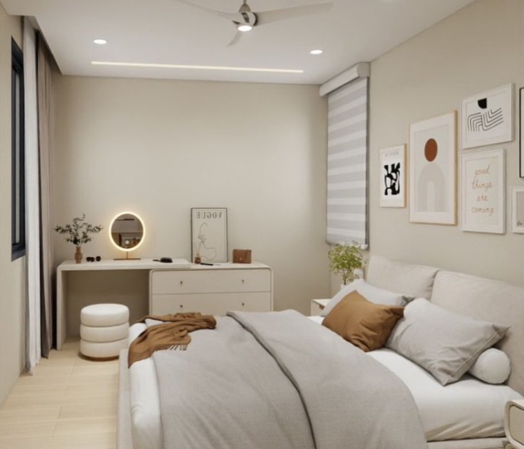 Primary bedroom — vanity & dressing