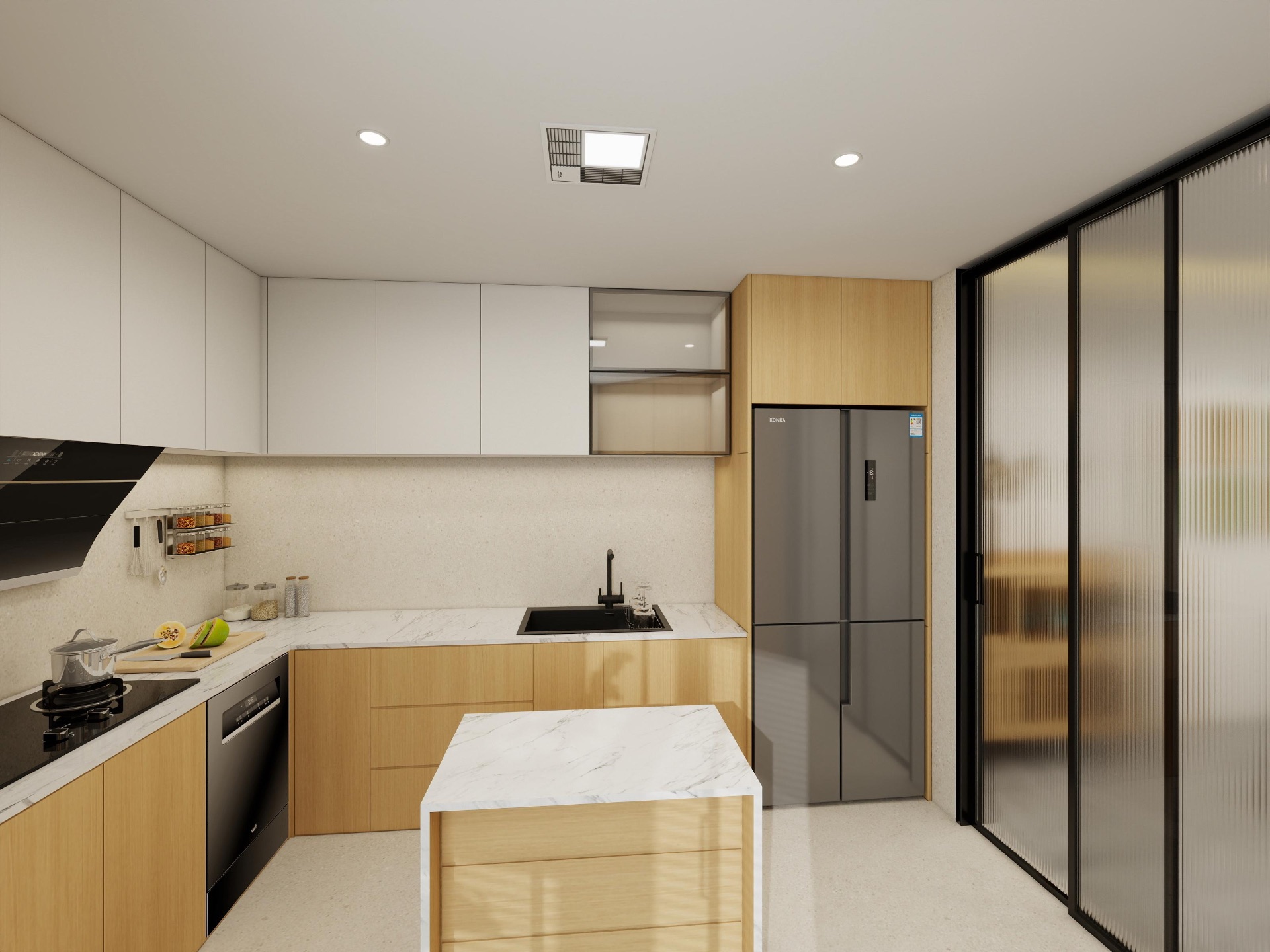 Kitchen — secondary prep & storage